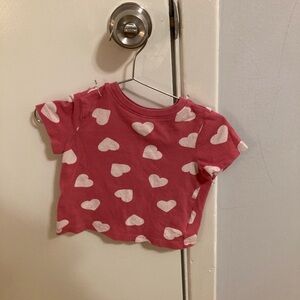 Heart Patterned Pink Kids Shirt